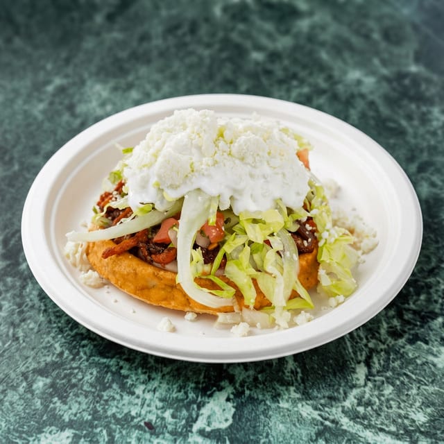 Carne Asada Sopes (Thick Corn Cakes).