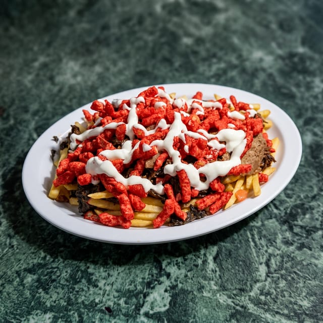 Carnitas Hot Cheetos (Braised Pork).